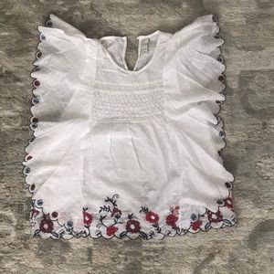 Zara embroidered flowered Top
